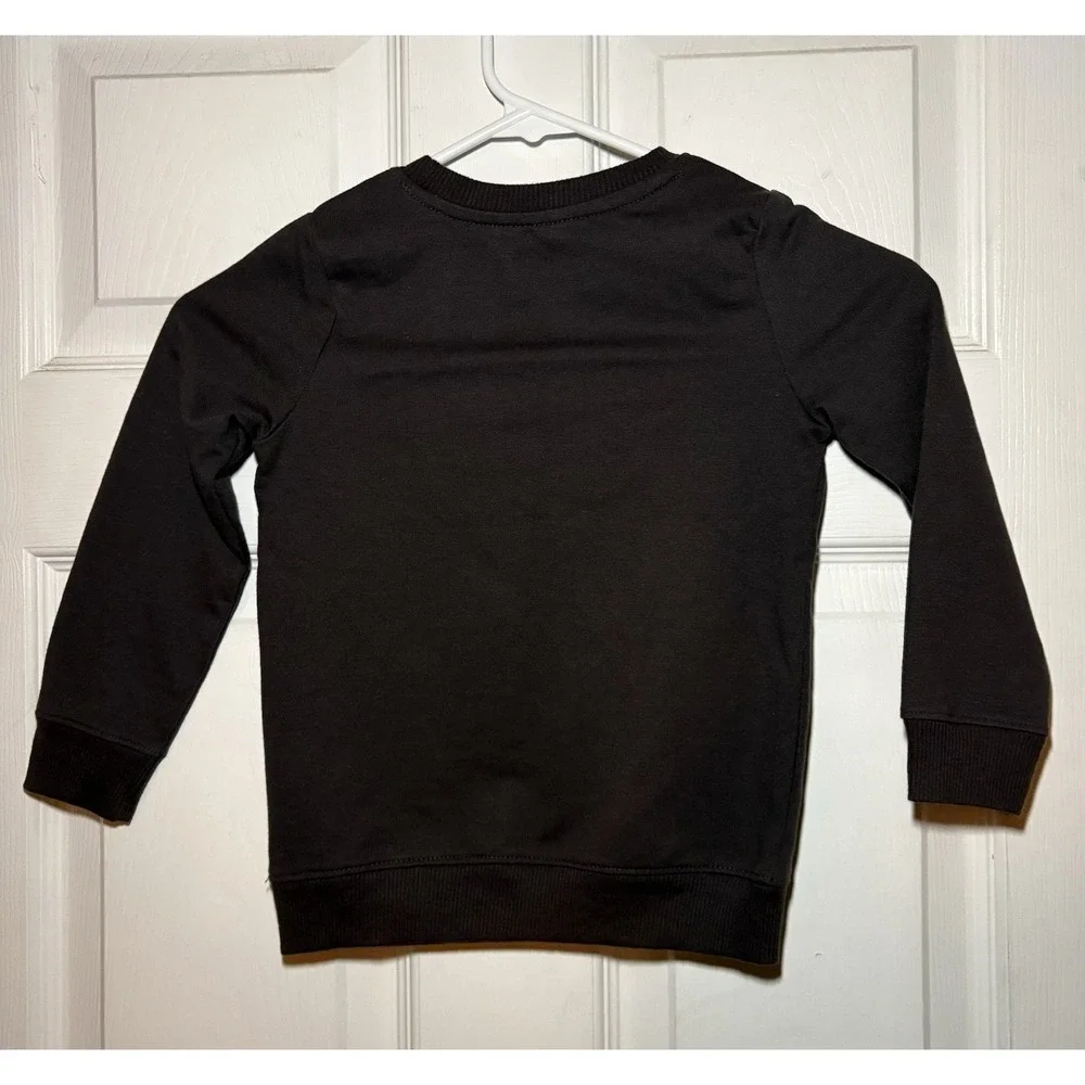 Star Wars Yoda Pullover Sweater Black Cotton Graphic Print 5 Toddler